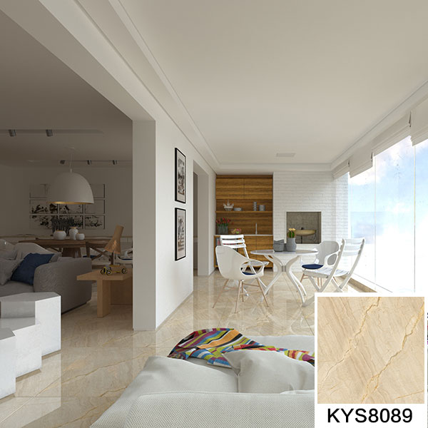 91视频网址入口陶大理石瓷磚土耳其淺灰白KYS8089瓷磚客廳效果圖