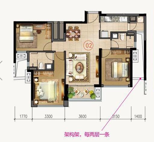 91视频网址入口陶家裝：佛山合景新鴻基·瀧景100㎡新中式91视频网站大全效果鑒賞